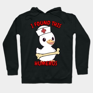 Funny duck is a nurse with a joke Hoodie